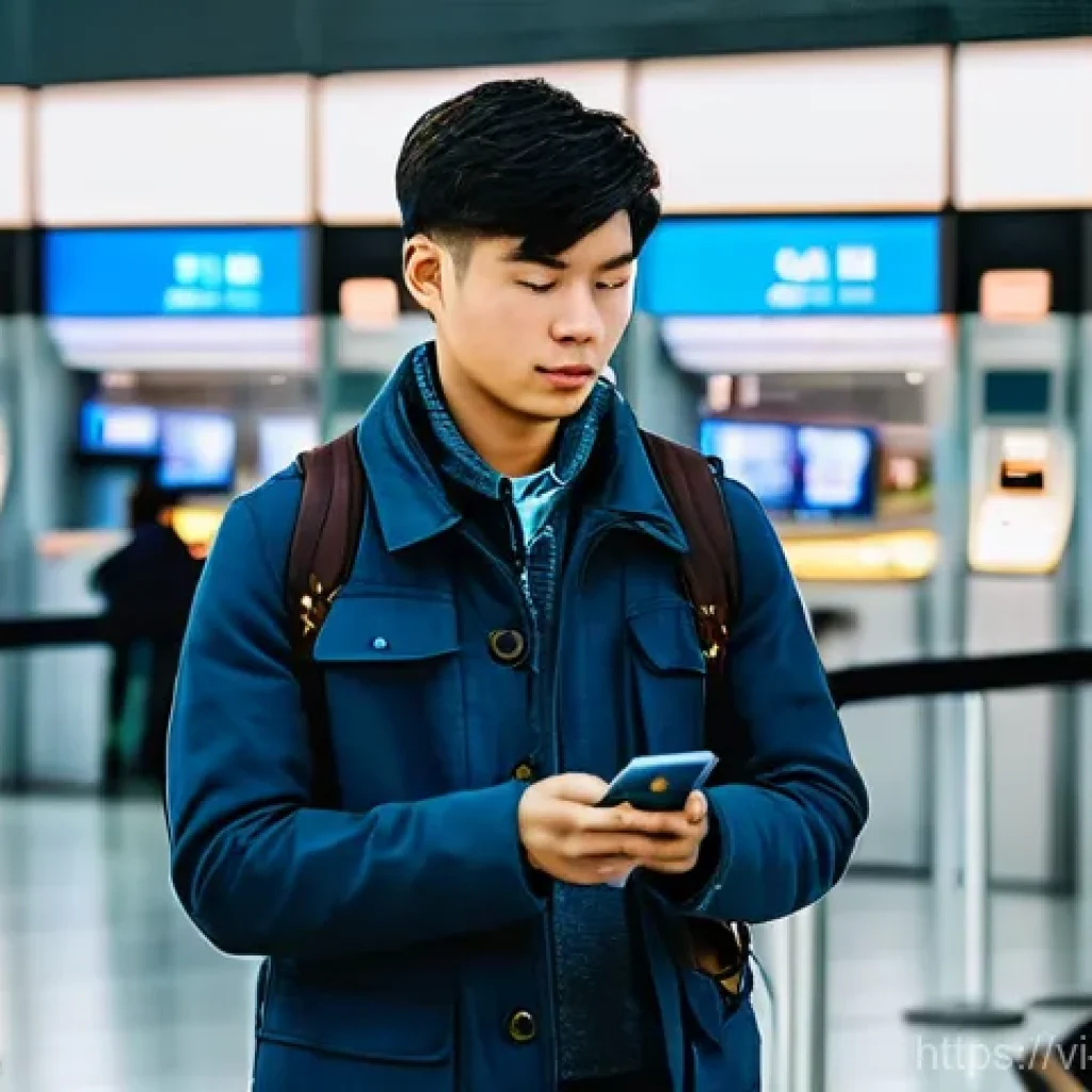 스위스에서 인터넷과 휴대폰 사용법 - **Prompt 1: A traveler arriving at a bustling, modern Zurich Airport, looking for a SIM card. The tr...