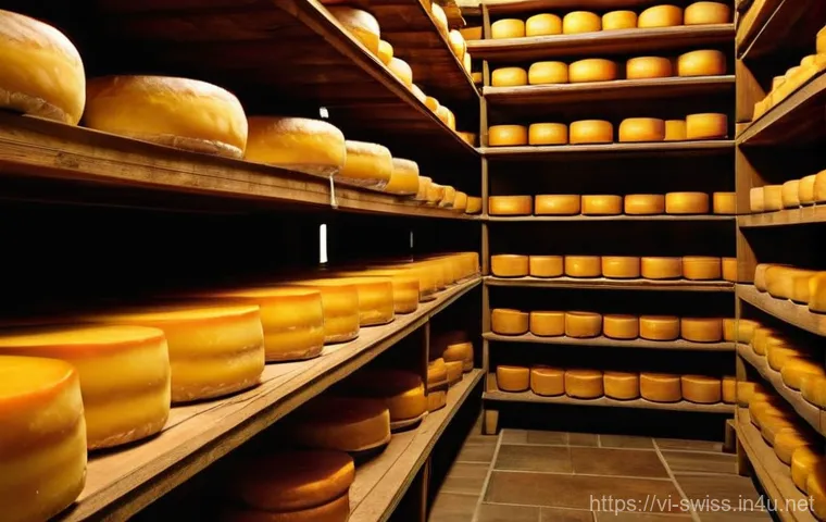 스위스 치즈 종류 및 생산지 - **Raclette: A Warm Winter Gathering**
    Prompt: "A close-up shot of a steaming, melted Raclette ch...